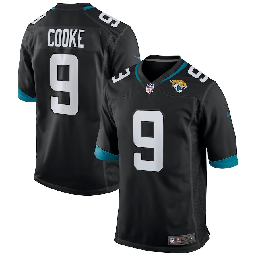 Men Jacksonville Jaguars #9 Logan Cooke Nike Black Game NFL Jersey